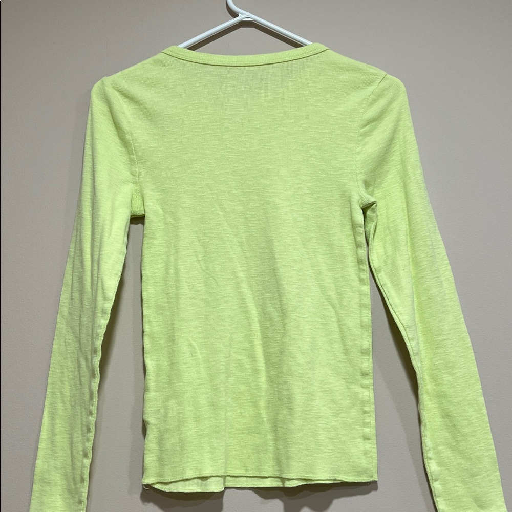 Wild Fable Light Green Ribbed Top - Picture 3 of 4